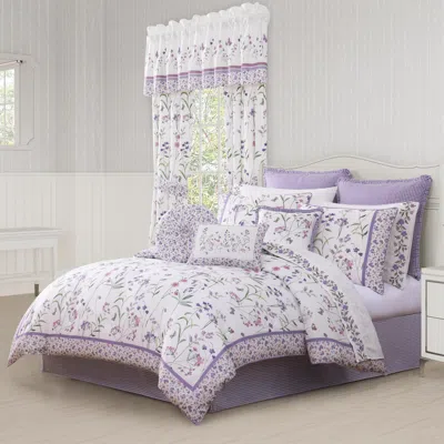 Ashley Royal Court Nola 4 Piece Queen Comforter Set In Purple