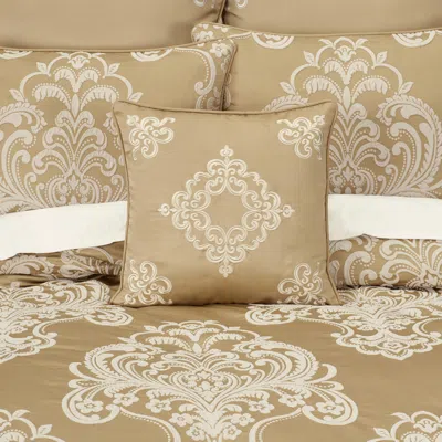 Ashley Royal Court Potenza 18" Square Throw Pillow In Gold