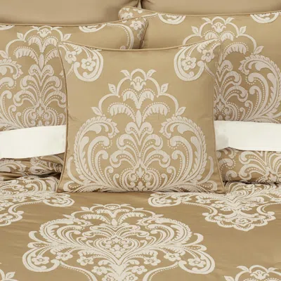 Ashley Royal Court Potenza 20" Square Throw Pillow In Gold