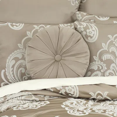 Ashley Royal Court Potenza Round Throw Pillow In Sand
