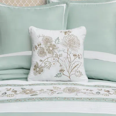 Ashley Royal Court Spring Social Embellished Decorative Throw Pillow In Blue