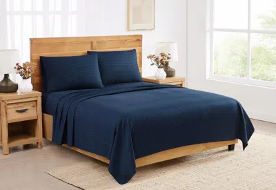Ashley Royal Velvet Signature 3-piece King Sheet Set In Blue