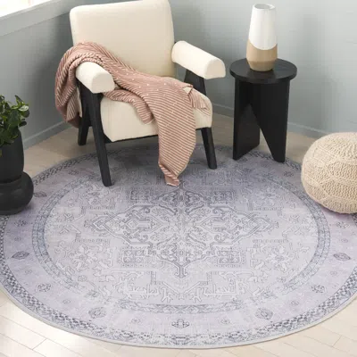 Ashley Safavieh Arizona 6' X Round Area Rug In Blue