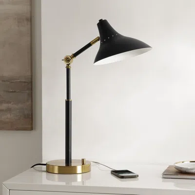 Ashley Safavieh Author Table Lamp With Usb Port In Animal Print