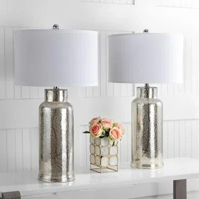 Ashley Safavieh Bottle Glass Table Lamp (set Of 2) In Gray