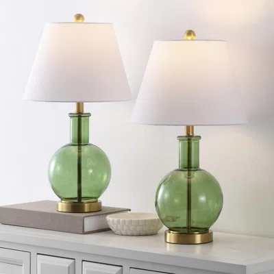 Ashley Safavieh Camelie Table Lamp (set Of 2) In Green