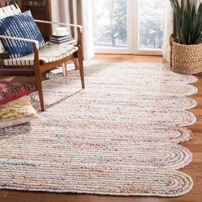 Ashley Safavieh Cape Cod Collection Lelar 6' X Square Rug In Multi
