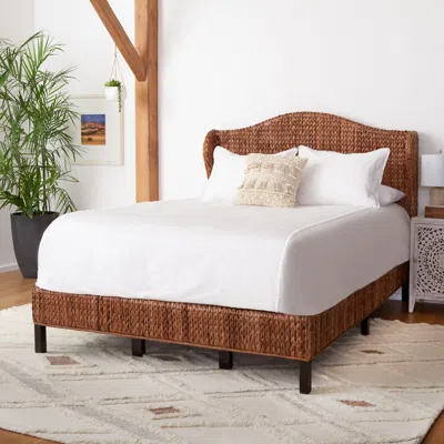 Ashley Safavieh Finola Full Open Frame Bed In Brown