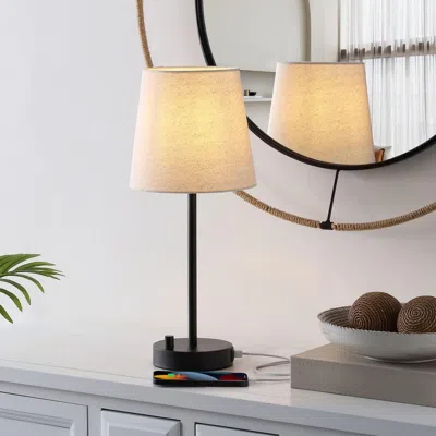 Ashley Safavieh Fowley Table Lamp With Usb Port In Black