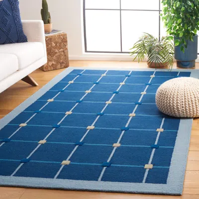 Ashley Safavieh Genre Lozena 5' X 8' Area Rug In Blue