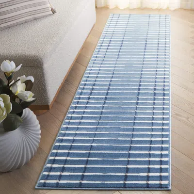 Ashley Safavieh Groove 2' 3" X 8' Runner Rug In Blue
