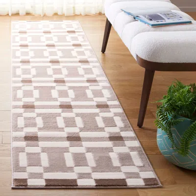 Ashley Safavieh Groove 2' 3" X 8' Runner Rug In Brown