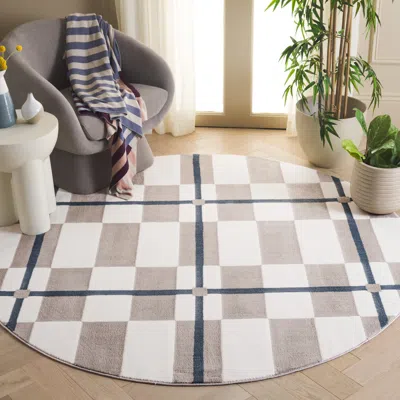 Ashley Safavieh Groove 6' 7" X Round Area Rug In Multi