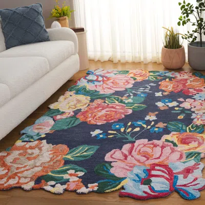 Ashley Safavieh Jardin Collection Cassilda 8' X 10' Area Rug In Blue