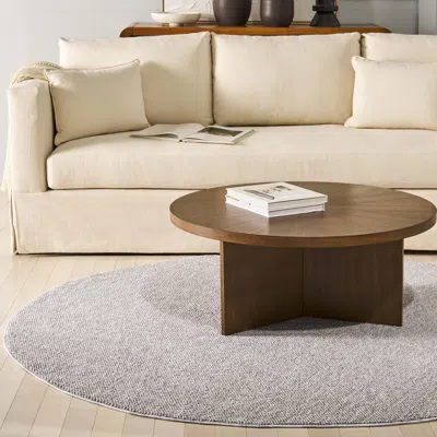 Ashley Safavieh Martha Stewart Collection Ludomila 6'7" X Round Rug In Gray