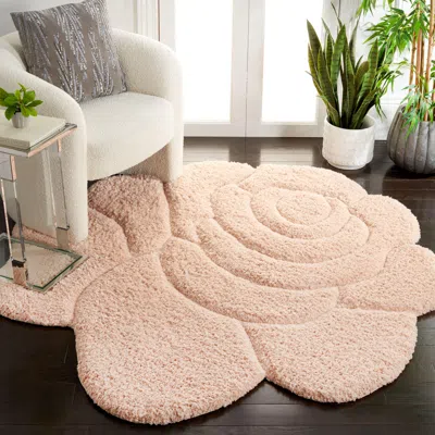 Ashley Safavieh Novelty Collection Nanae 6' X Round Rug In Pink