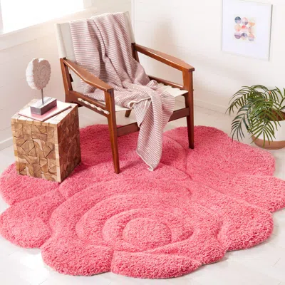 Ashley Safavieh Novelty Collection Nanae 6' X Round Rug In Pink