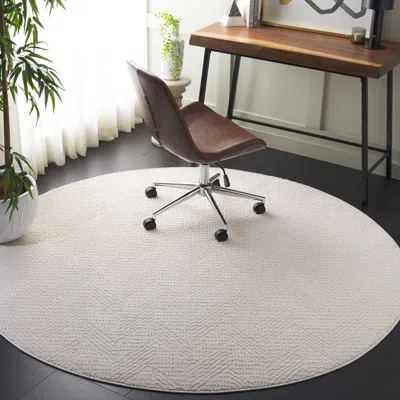 Ashley Safavieh Revive 6' 7" X Round Area Rug In White