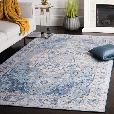 Ashley Safavieh Tucson 10' X 14' Area Rug In Blue