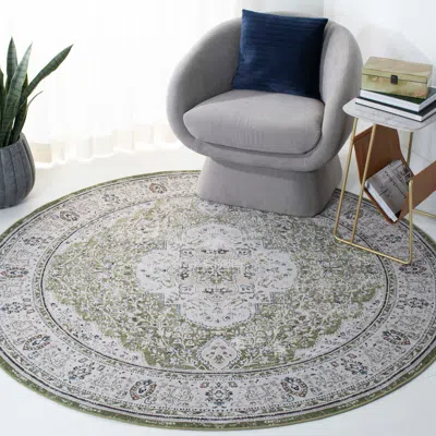 Ashley Safavieh Tucson 4' X Round Area Rug In Multi