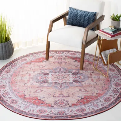 Ashley Safavieh Tucson 6' X Round Area Rug In Transparent