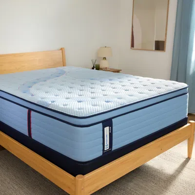 Ashley Sealy Posturepedic® Plus Ellie Lane Medium Pillowtop Queen Mattress In Blue