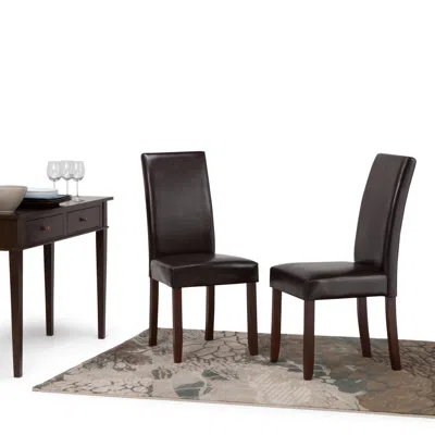 Ashley Simpli Home Acadian Parson Dining Chair (set Of 2) In Black