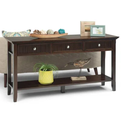 Ashley Simpli Home Acadian Wide Console Table In Brown