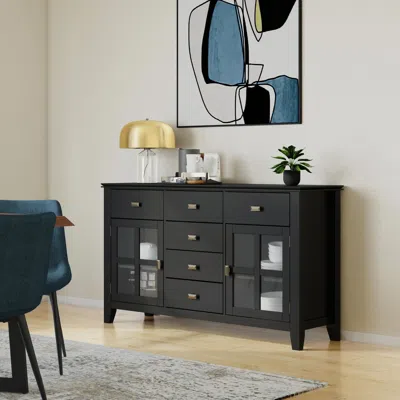 Ashley Simpli Home Artisan Sideboard Buffet Credenza In Black