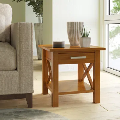 Ashley Simpli Home Kitchener End Table In Brown