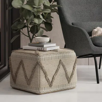 Ashley Simpli Home Sweeney Pouf In Brown