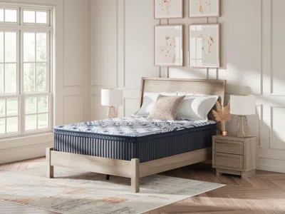Ashley Sleep Align Plush Euro Top Hybrid With Latex California King Mattress In Blue