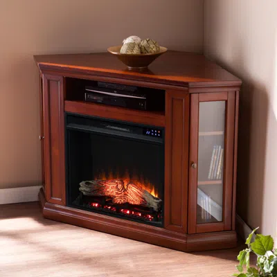Ashley Southern Enterprises Furniture Maddeline Convertible Touch Screen Fireplace In Brown