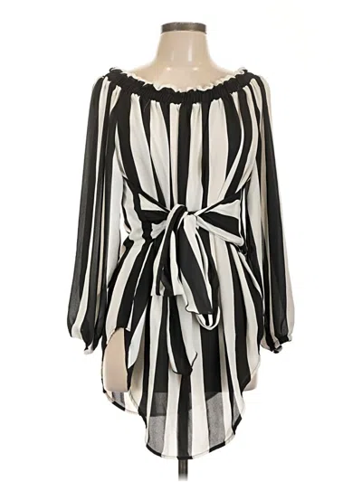 Ashley Stewart 3/4 Sleeve Blouse In Black