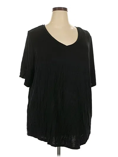 Pre-owned Ashley Stewart 3/4 Sleeve T-shirt In Black