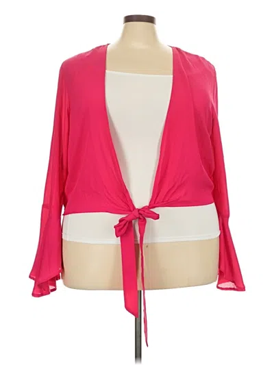 Pre-owned Ashley Stewart 3/4 Sleeve T-shirt In Pink