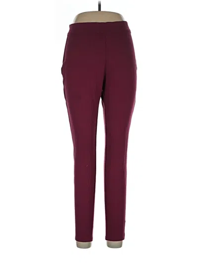 Pre-owned Ashley Stewart Active Pants In Burgundy