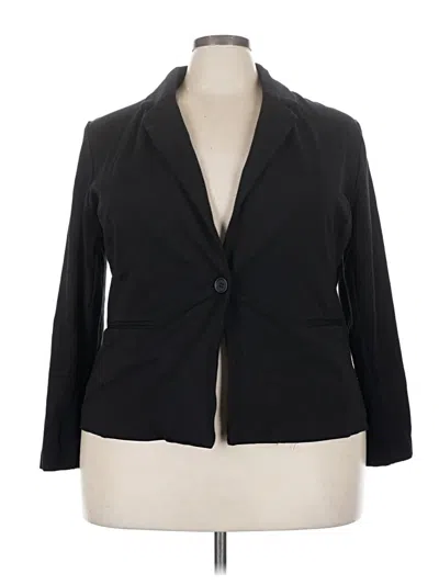 Pre-owned Ashley Stewart Blazer Jacket In Black