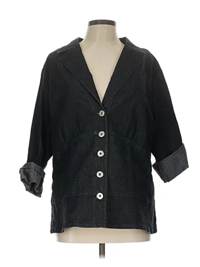 Pre-owned Ashley Stewart Blazer Jacket In Black