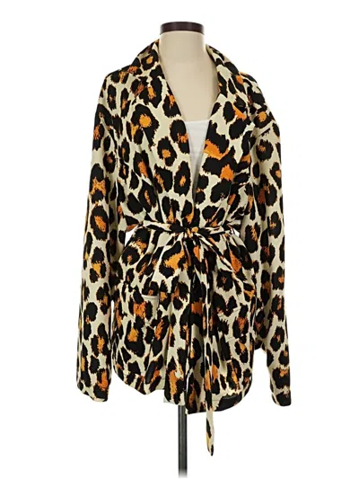 Pre-owned Ashley Stewart Blazer Jacket In Gold