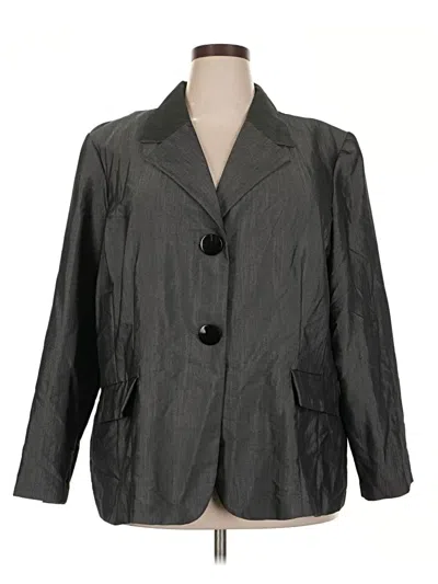 Pre-owned Ashley Stewart Blazer Jacket In Gray