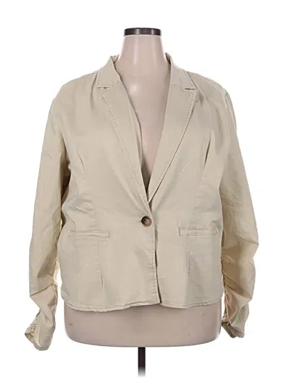 Pre-owned Ashley Stewart Blazer Jacket In Ivory
