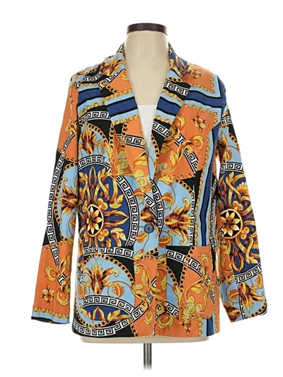 Pre-owned Ashley Stewart Blazer Jacket In Orange