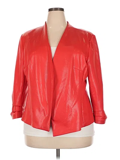 Pre-owned Ashley Stewart Blazer Jacket In Red