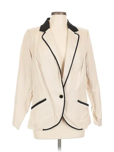 Pre-owned Ashley Stewart Blazer Jacket In White