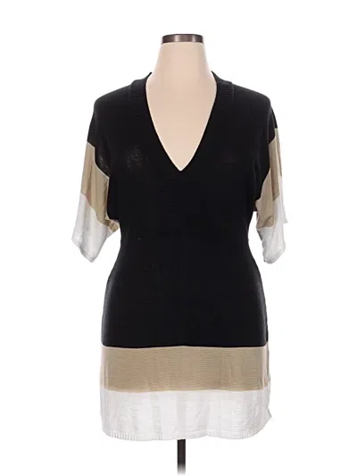 Pre-owned Ashley Stewart Cardigan Sweater In Black