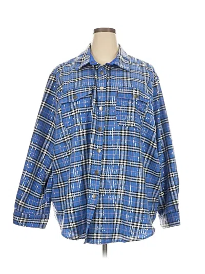 Pre-owned Ashley Stewart Cardigan Sweater In Blue