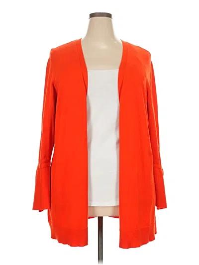 Pre-owned Ashley Stewart Cardigan Sweater In Orange