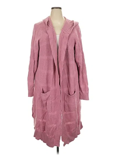 Pre-owned Ashley Stewart Cardigan Sweater In Pink