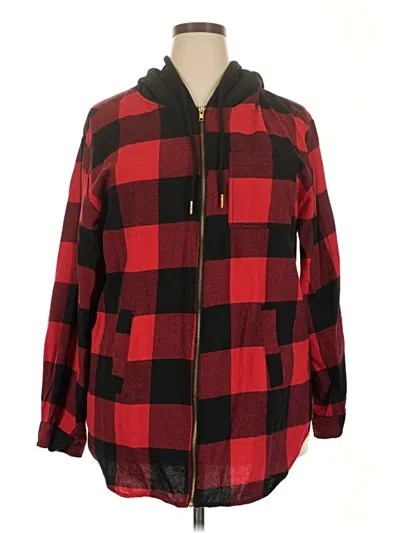 Pre-owned Ashley Stewart Cardigan Sweater In Red